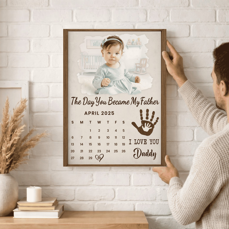 Moments We Met - First Father's Day New Dad Memory Canvas Art