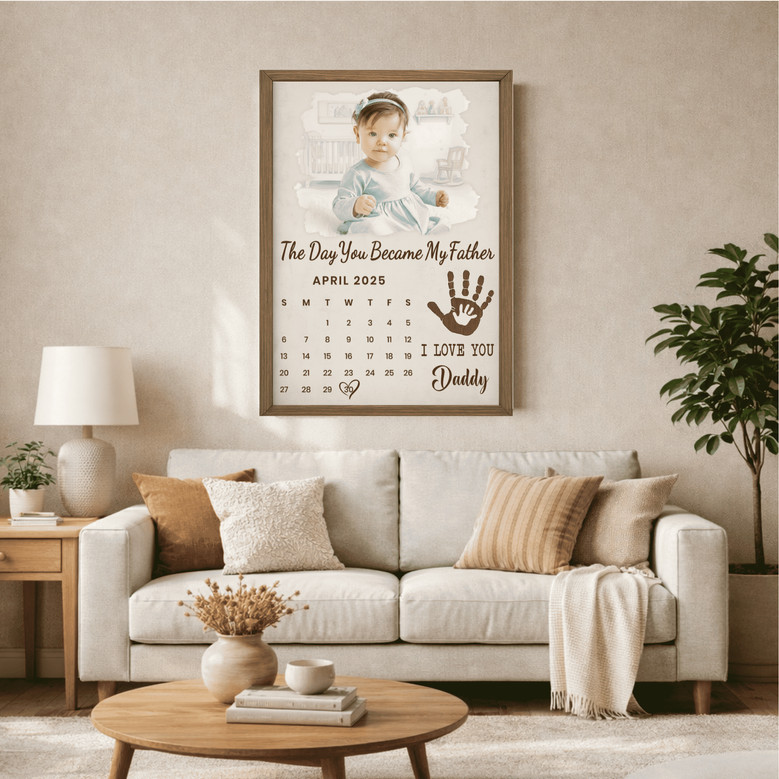 Moments We Met - First Father's Day New Dad Memory Canvas Art