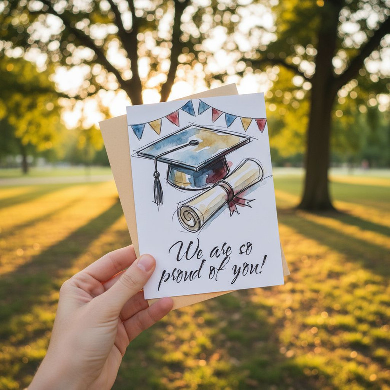 Printable Proud Graduate Greeting Card Celebrate Success Now