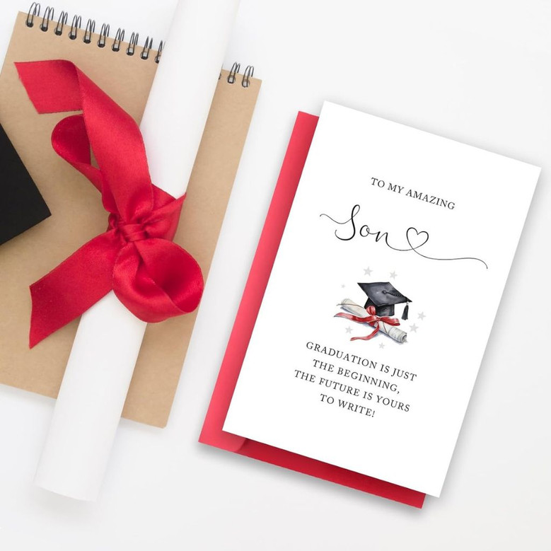 Proud Parents Funny Graduation Greeting Card for Son