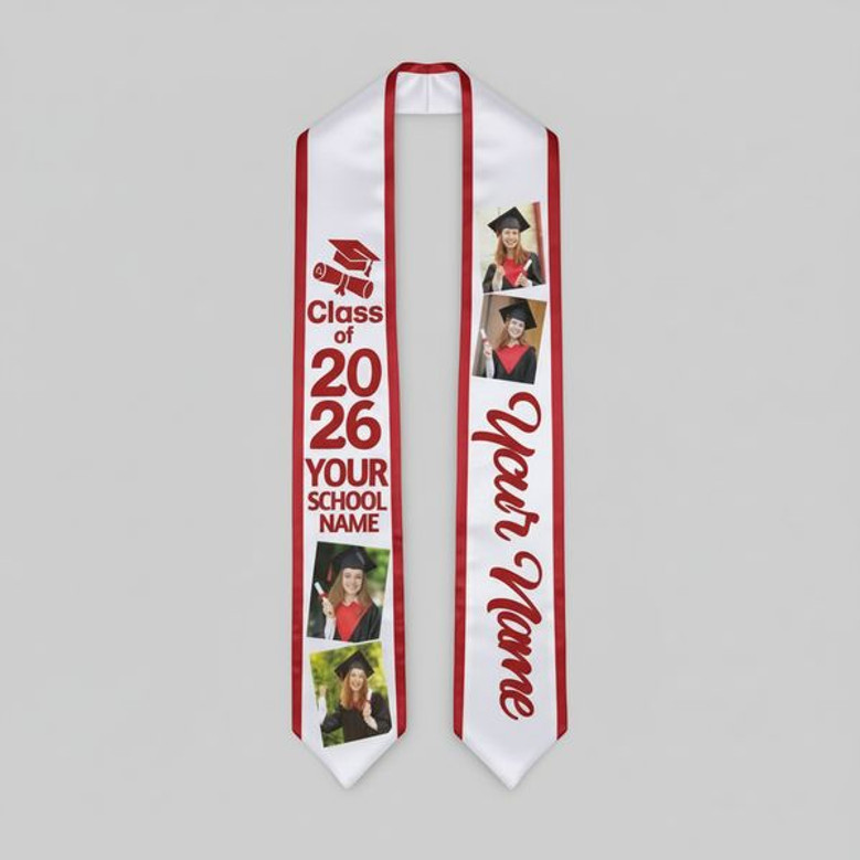 2026 Grad Memories Personalized Photo Graduation Stool Gift