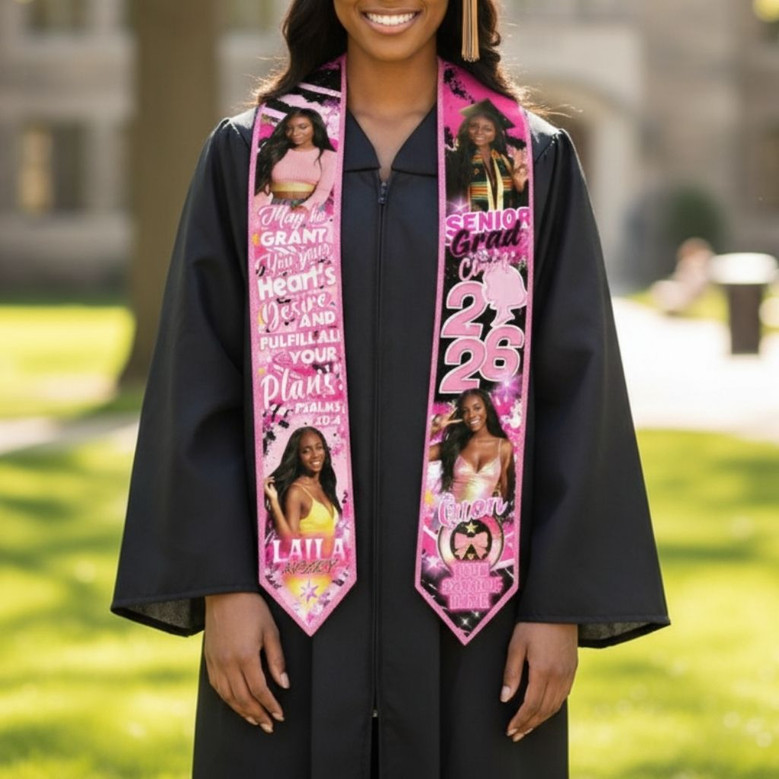 Capture the Memories 2026 Graduation Stool Custom Photos