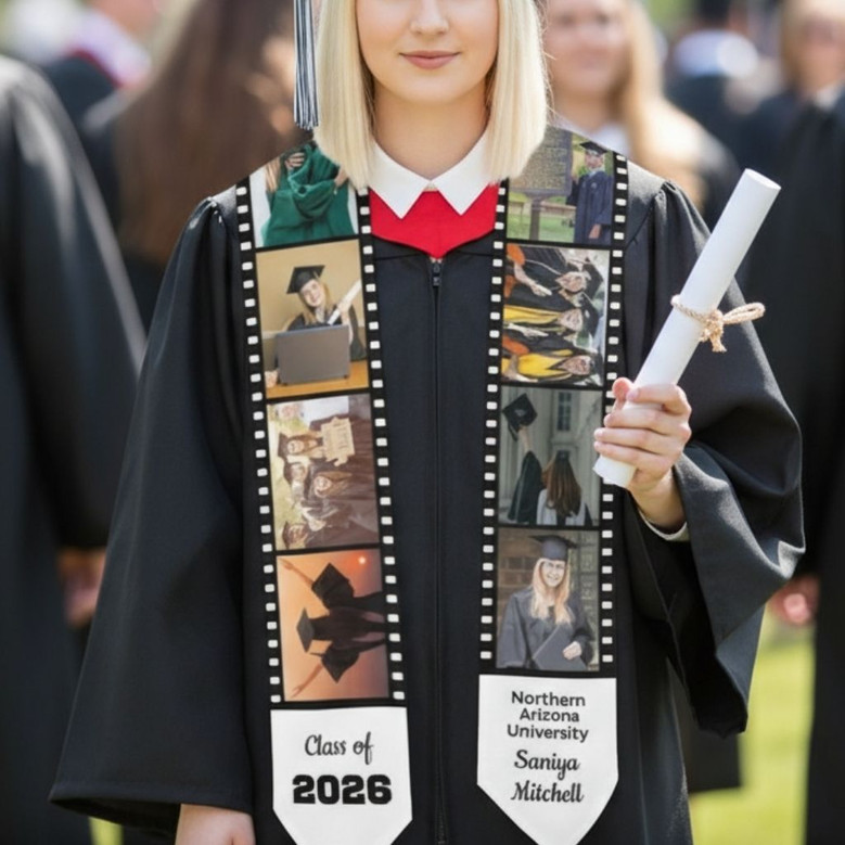 Capture the Milestone Custom 2026 Graduation Stool Photo Sash