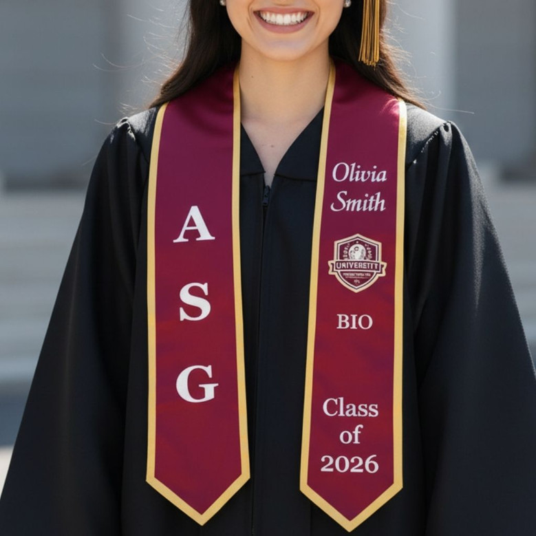 Celebrate Her Success Custom 2026 Graduation Stool School Sash