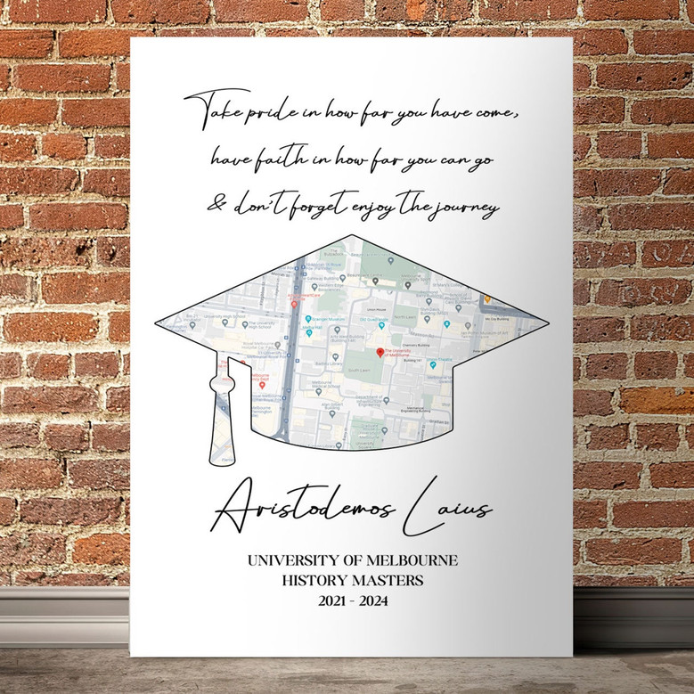 Graduation Custom Canvas Wall Art, Graduation Gift for Friend, Canvas Home Decor, Living Room Wall Hanging, Personalized Wall Print