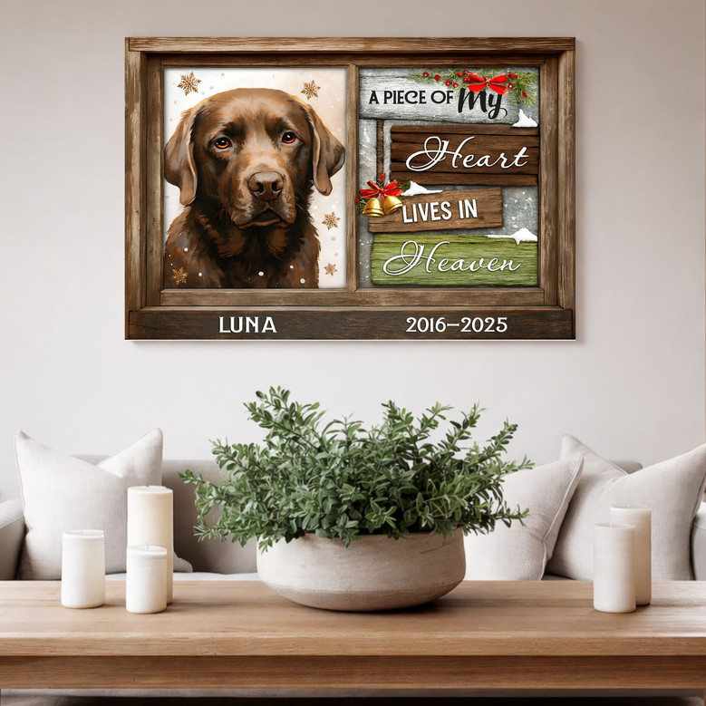 Heavenly Pet Tribute Custom Canvas Memorial Loss Remembrance