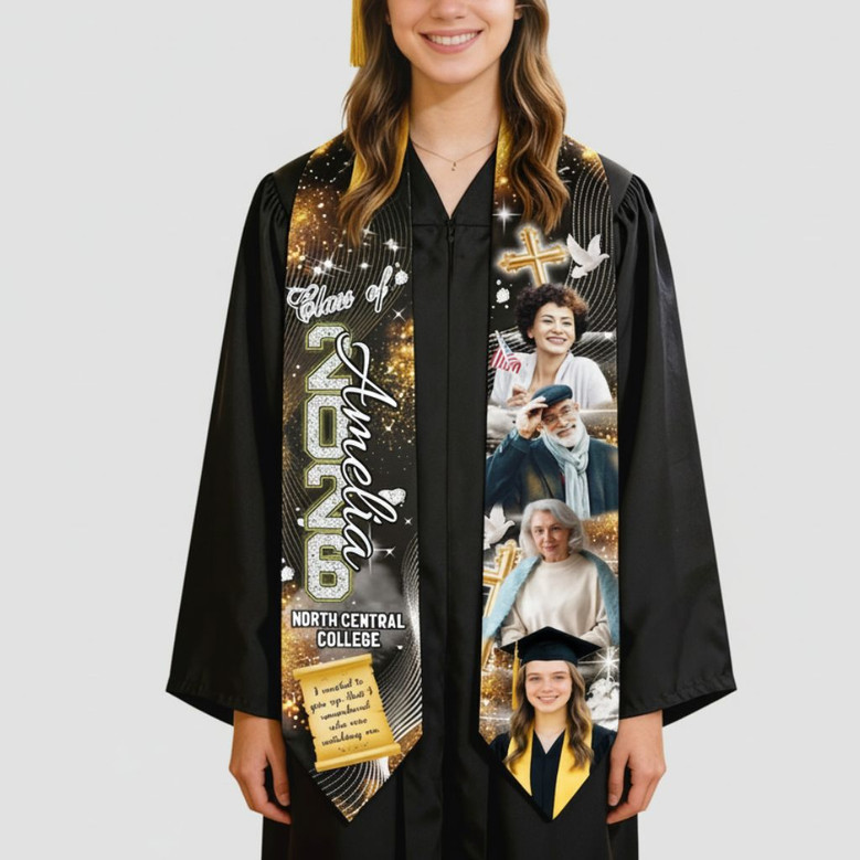 Honoring Loved Ones 2026 Graduation Stool Photo Tribute Sash