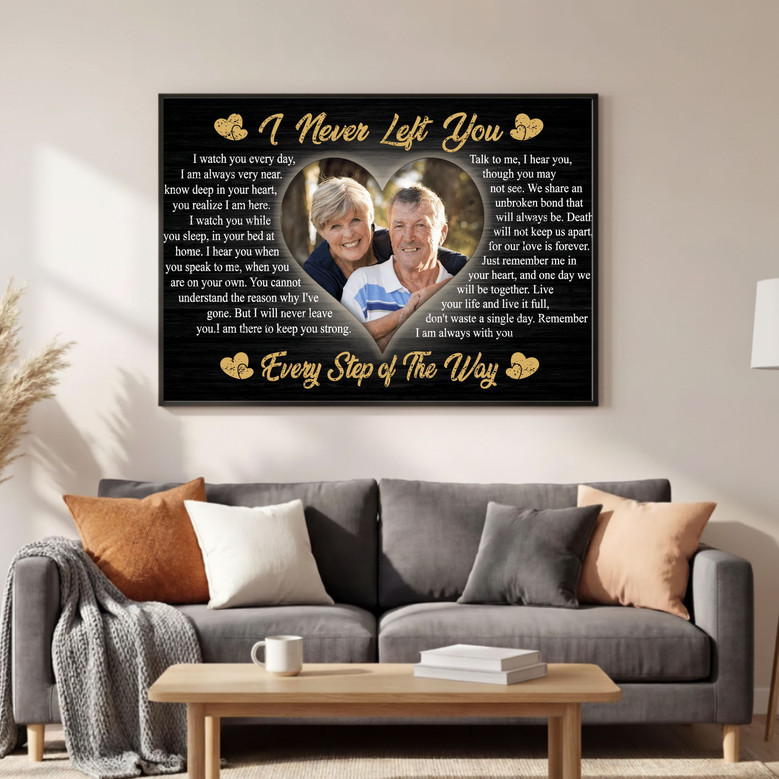 I Never Left You Memorial Custom Canvas - Parent Remembrance Gift