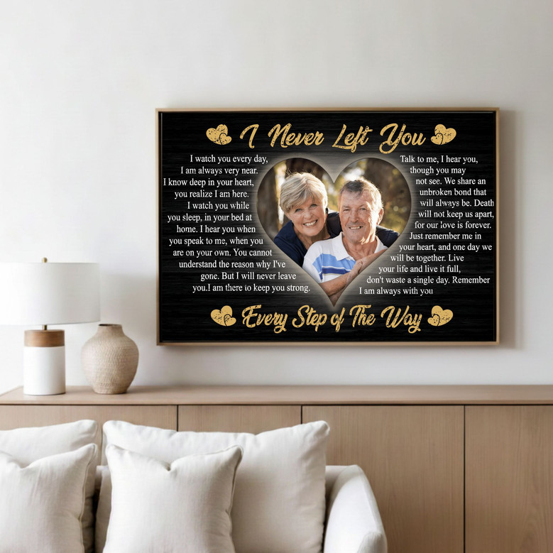 I Never Left You Memorial Custom Canvas - Parent Remembrance Gift
