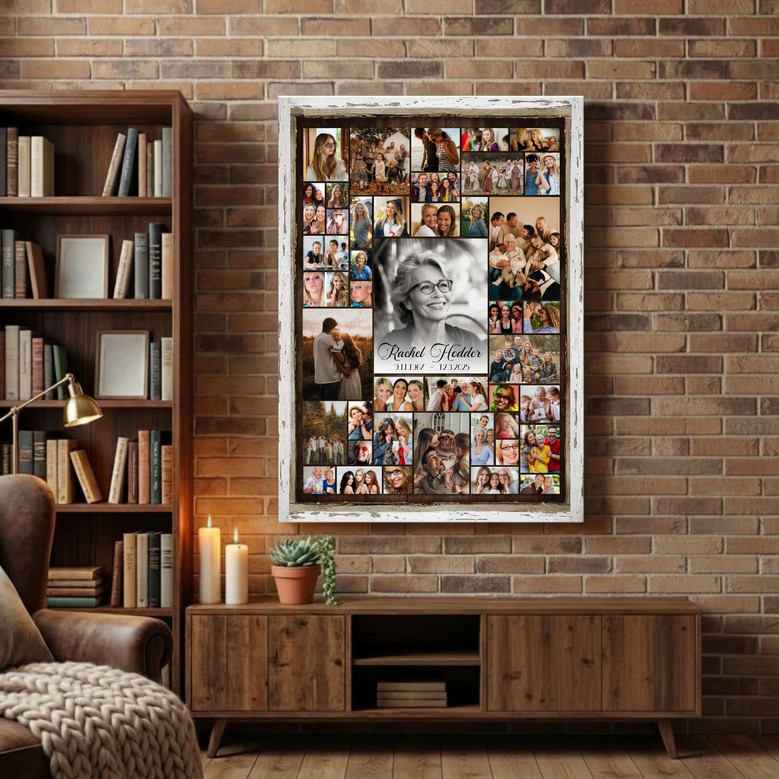 Mom Memorial Celebration of Life Photo Collage Custom Canvas Mom Memorial Celebration of Life Photo Collage Custom Canvas