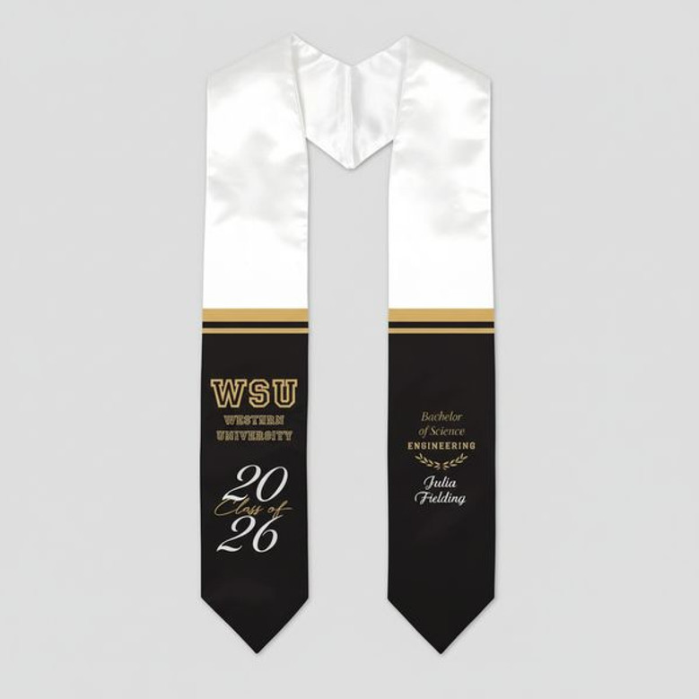 Show Your Pride 2026 Striped Graduation Stool School Sash