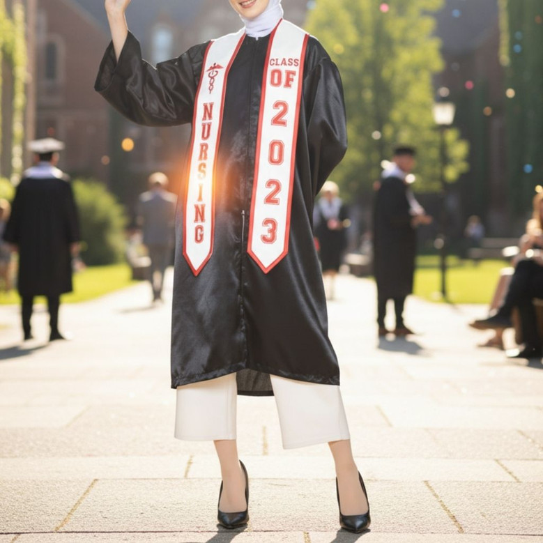 Stitched with Pride Custom Graduation Stool Embroidery Sash