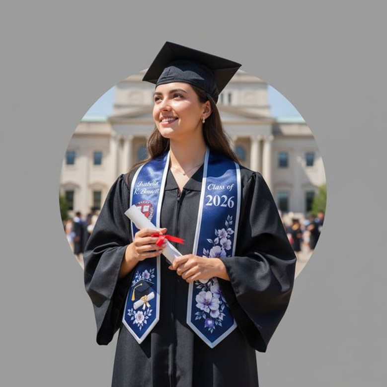 Wear Your 2026 Achievement Custom Logo Graduation Stool