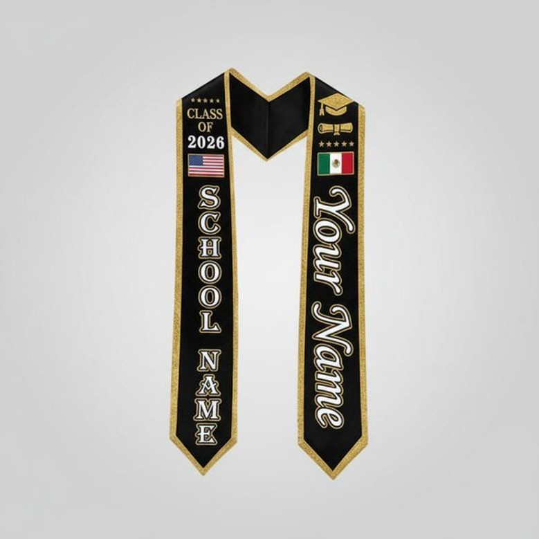 Your Milestone 2026 Custom Name Graduation Stool Sash