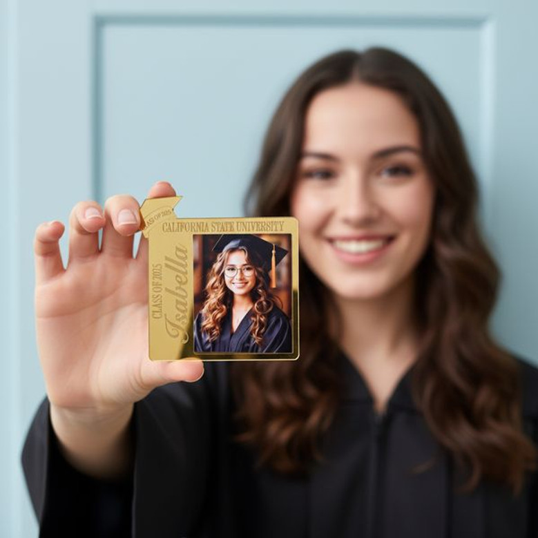 2026 Grad Memories Personalized Acrylic Photo Magnet Keepsake