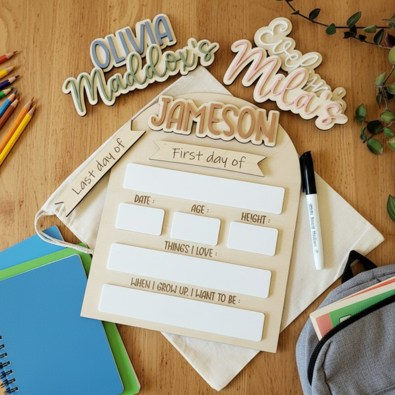 Capture Every Memory - First/Last of School Sign Photo Prop Capture Every Memory - First/Last of School Sign Photo Prop