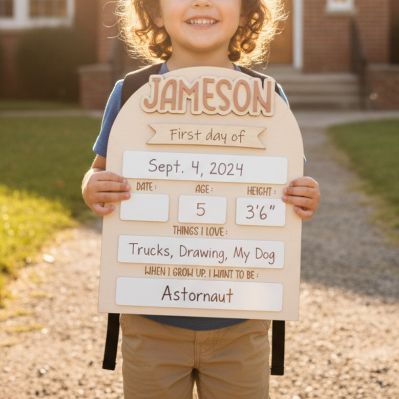 Capture Every Memory - First/Last of School Sign Photo Prop Capture Every Memory - First/Last of School Sign Photo Prop