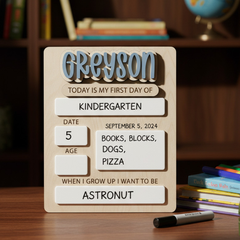 Capture the Joy - Reusable First/Last of School Sign for Kids