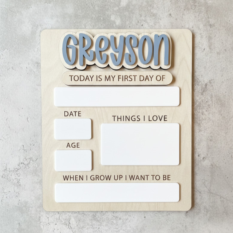 Capture the Joy - Reusable First/Last of School Sign for Kids