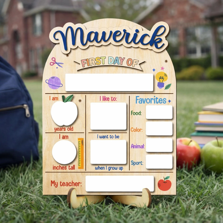 Capture the Memories - Custom First/Last of School Sign Board