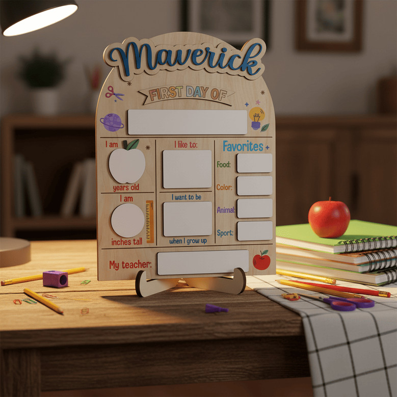Capture the Memories - Custom First/Last of School Sign Board