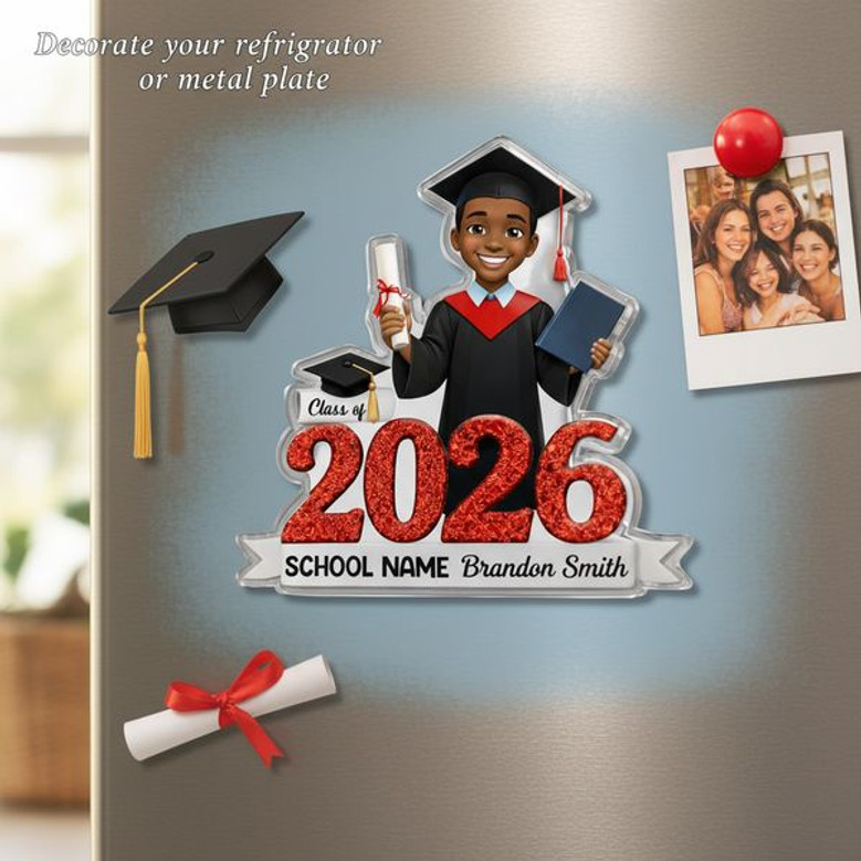 Cherish the Journey 2026 Grad Acrylic Photo Magnet