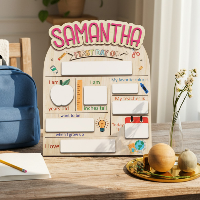 Watch Them Grow - Personalized First/Last of School Sign Board Watch Them Grow - Personalized First/Last of School Sign Board