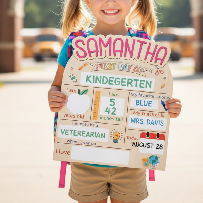 Watch Them Grow - Personalized First/Last of School Sign Board Watch Them Grow - Personalized First/Last of School Sign Board