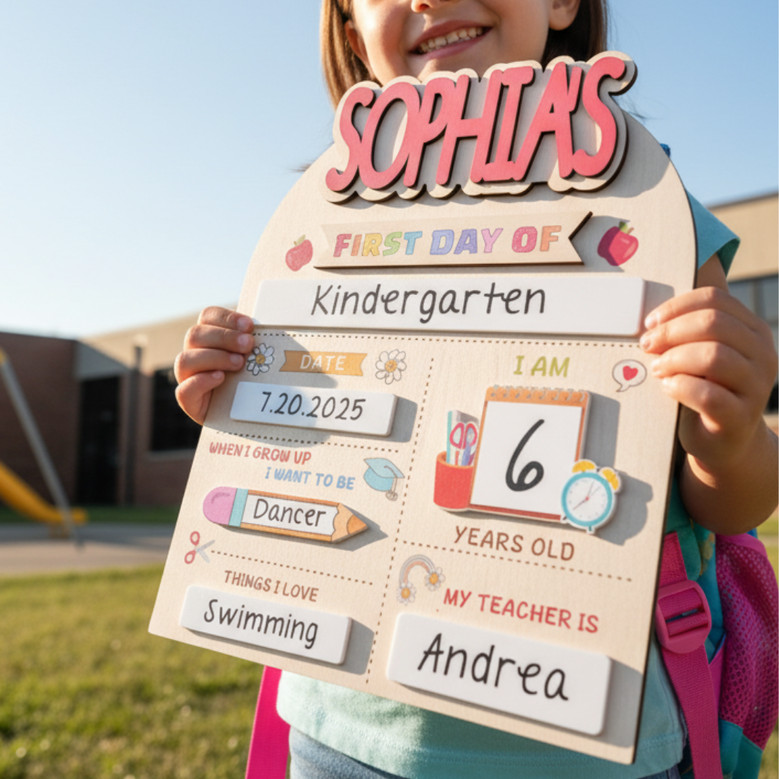 Your Child's Milestone - Custom First/Last of School Sign Board