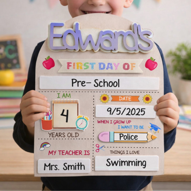 Capture Every Grade - First/Last of School Sign for Kids