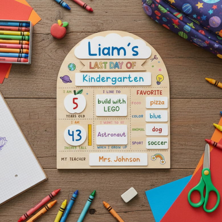 Capture the Magic - Reusable First/Last of School Sign for Kids