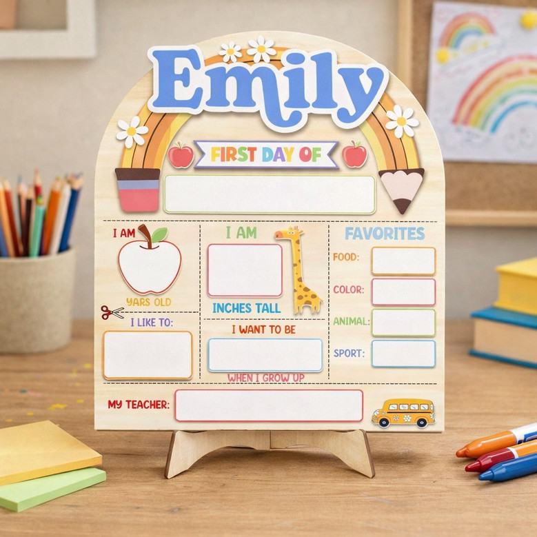 Cherish Every Milestone - First/Last of School Sign for Kids Cherish Every Milestone - First/Last of School Sign for Kids