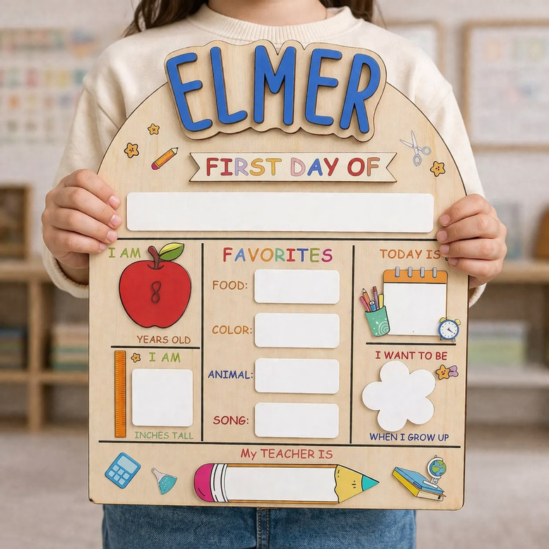 Your Little Learner's First/Last of School Sign Keepsake