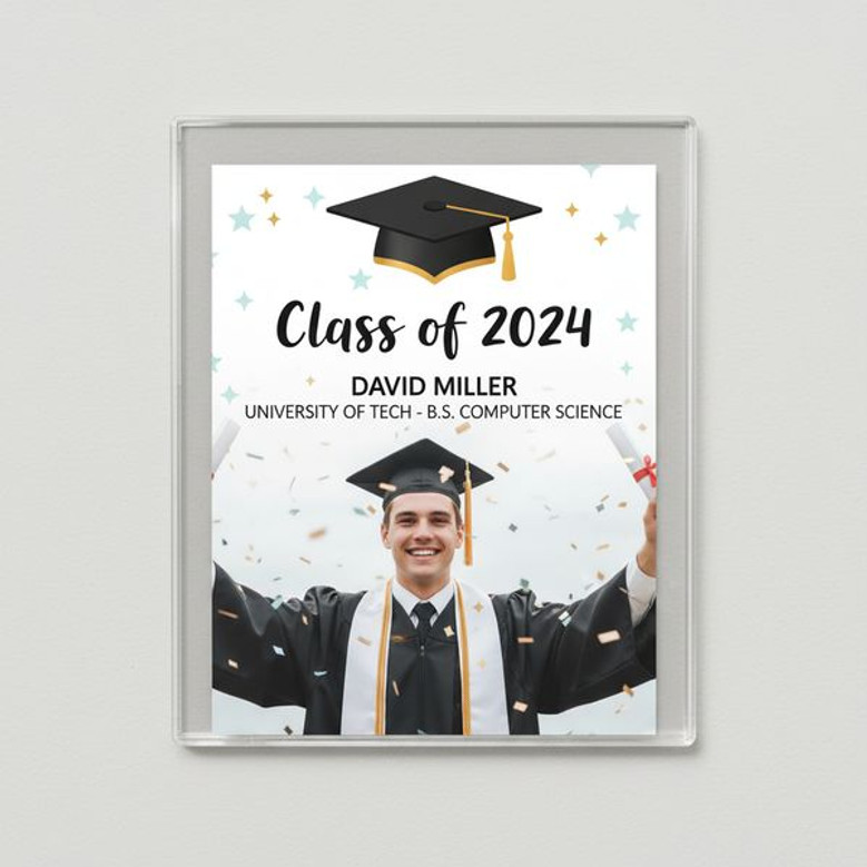 2026 Grad Milestone Custom Acrylic Photo Magnet Keepsake