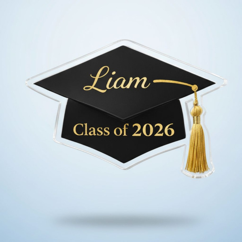 2026 Grad Milestone Personalized Acrylic Photo Magnet Cap