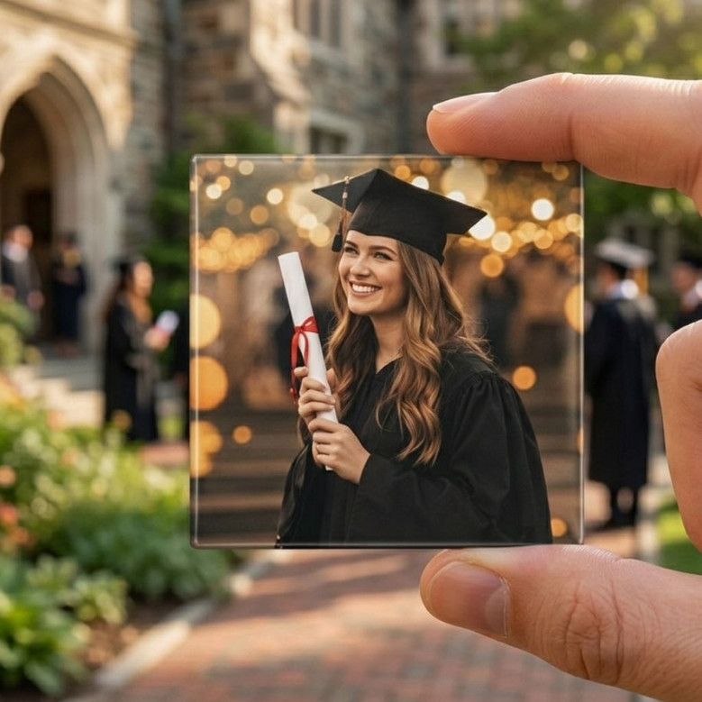 2026 Grad Party Acrylic Photo Magnet Custom Keepsake Favor