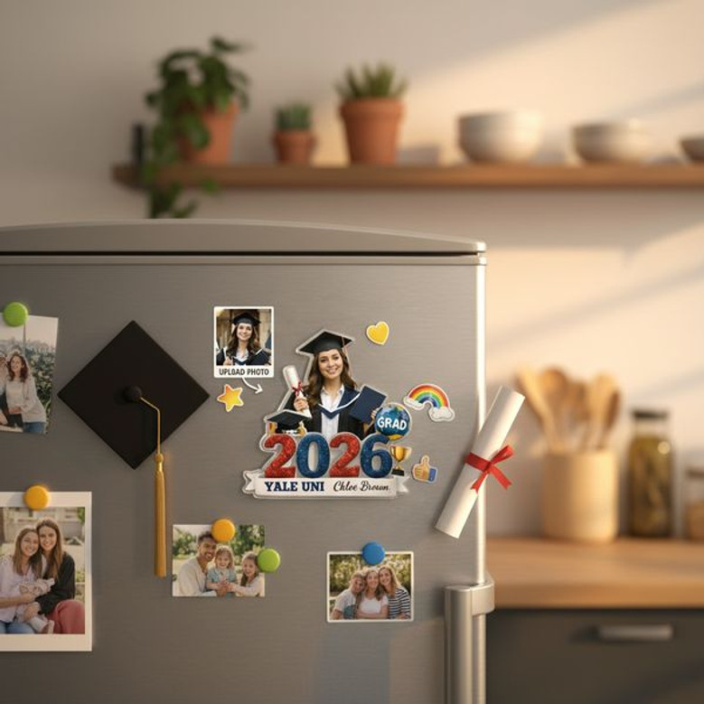 2026 Senior Keepsake Custom Class of 2026 Acrylic Photo Magnet