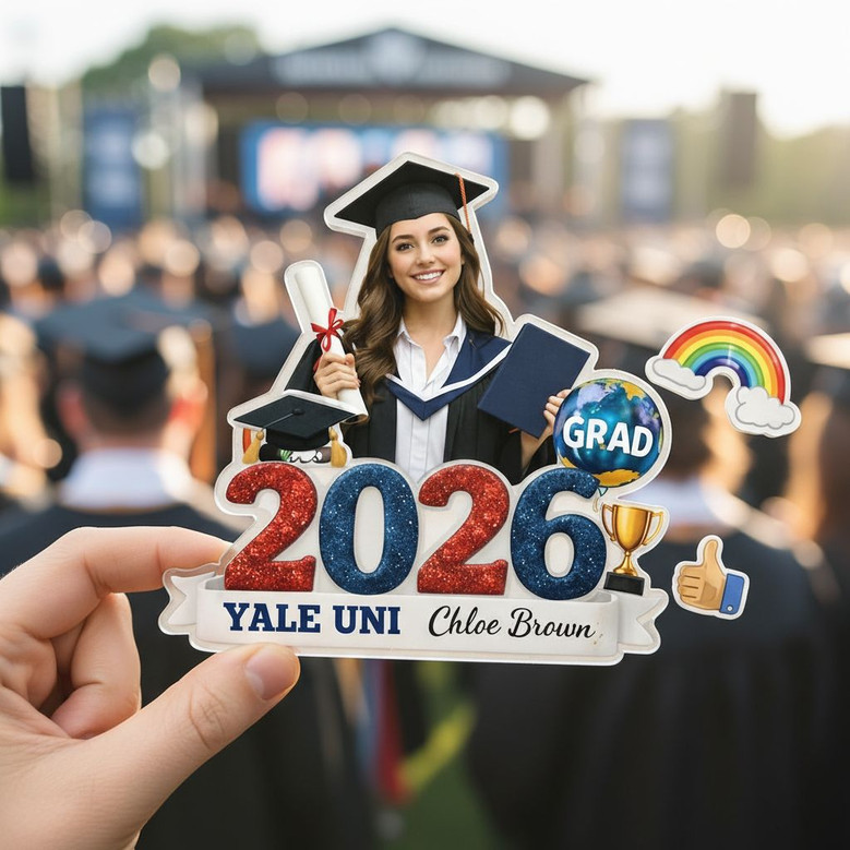 2026 Senior Keepsake Custom Class of 2026 Acrylic Photo Magnet