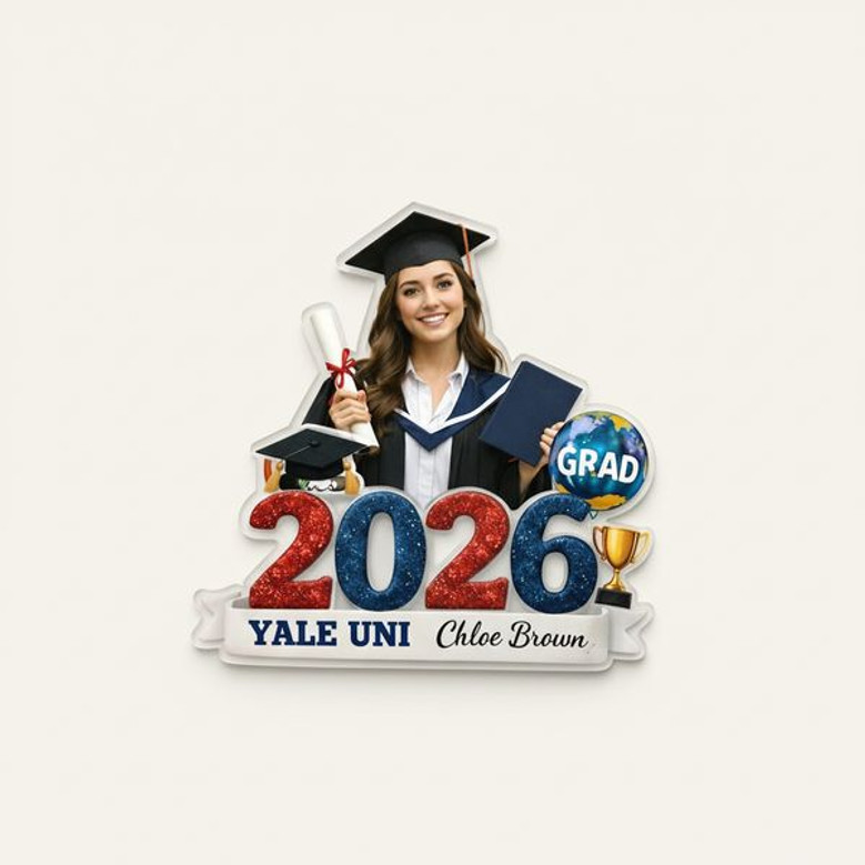 2026 Senior Keepsake Custom Class of 2026 Acrylic Photo Magnet