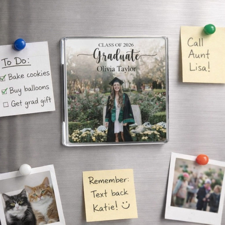 2026 Senior Milestones Custom Acrylic Photo Magnet Keepsake