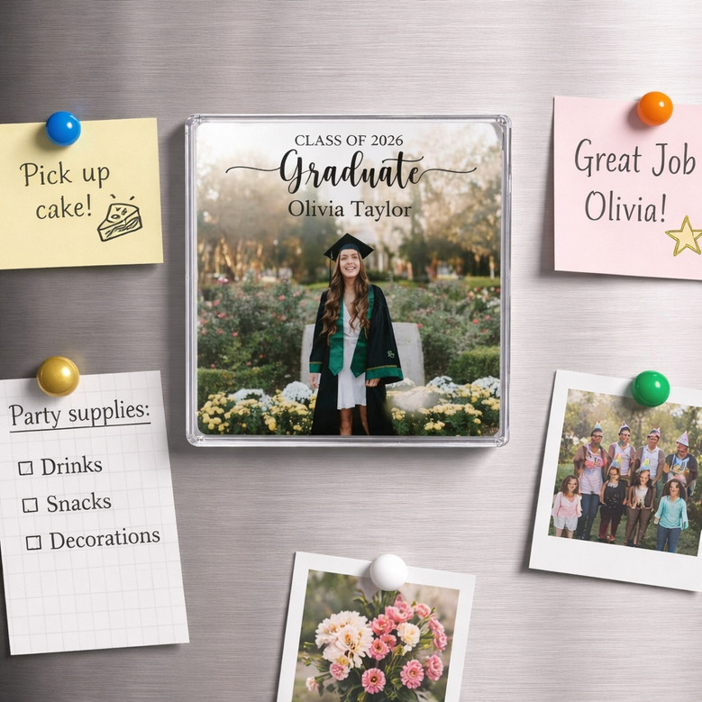 2026 Senior Milestones Custom Acrylic Photo Magnet Keepsake