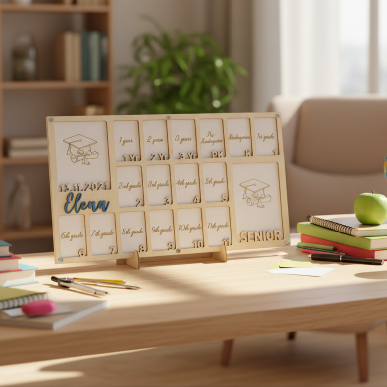 Capture Every Grade - School Year Milestone Photo Frame Keepsake