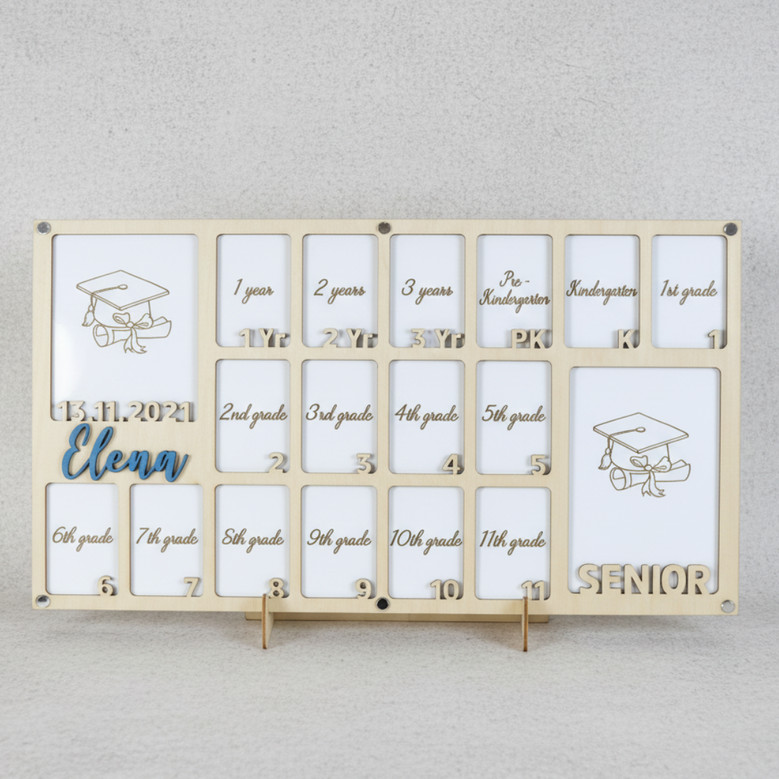 Capture Every Grade - School Year Milestone Photo Frame Keepsake