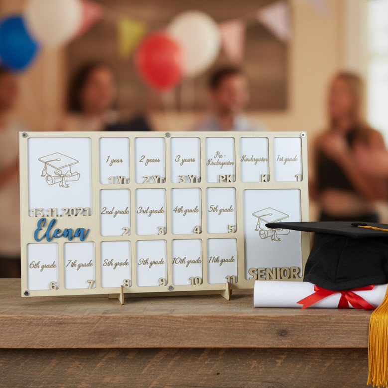 Capture Every Grade - School Year Milestone Photo Frame Keepsake