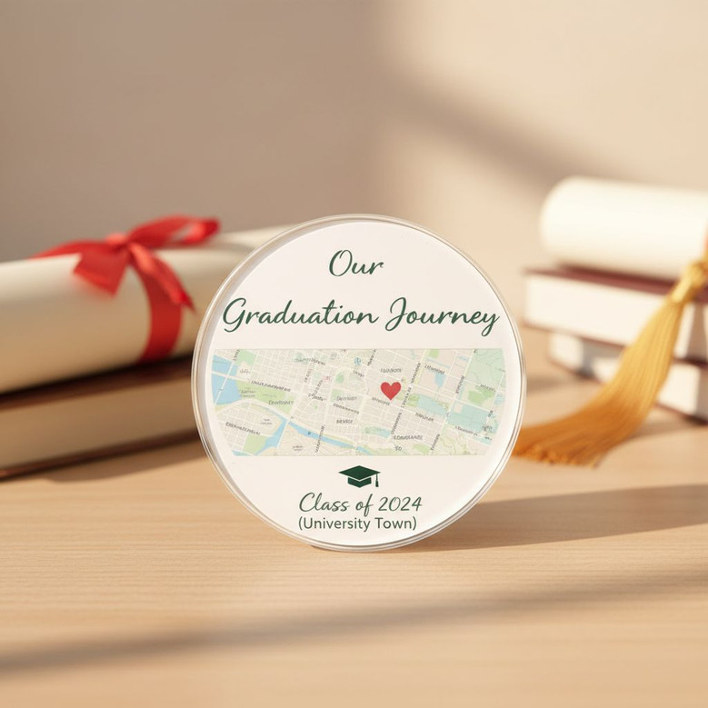 Graduation Journey 2026 University Map Acrylic Photo Magnet