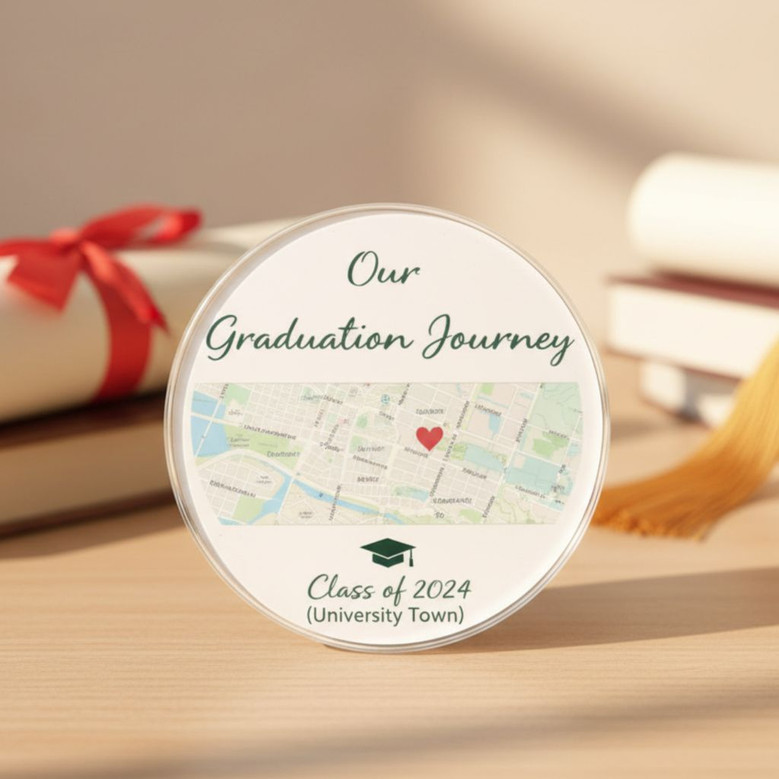 Graduation Journey 2026 University Map Acrylic Photo Magnet