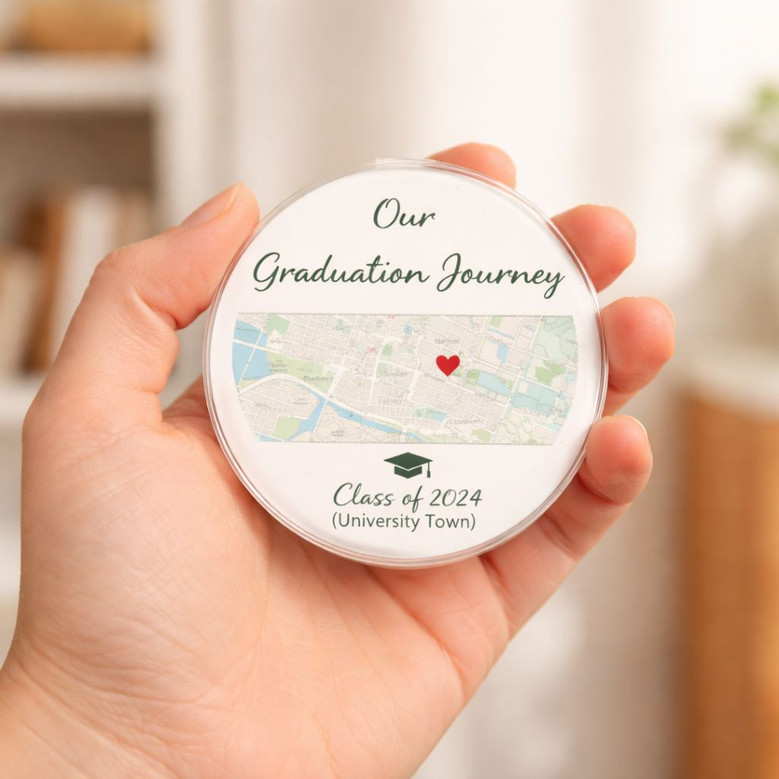 Graduation Journey 2026 University Map Acrylic Photo Magnet
