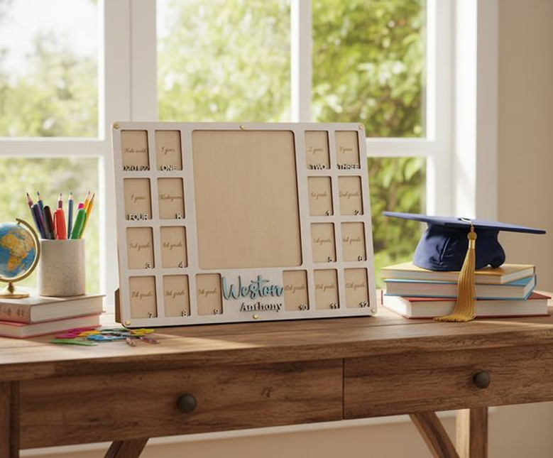 School Year Milestone Photo Frame - Birth to Graduation Memories School Year Milestone Photo Frame - Birth to Graduation Memories