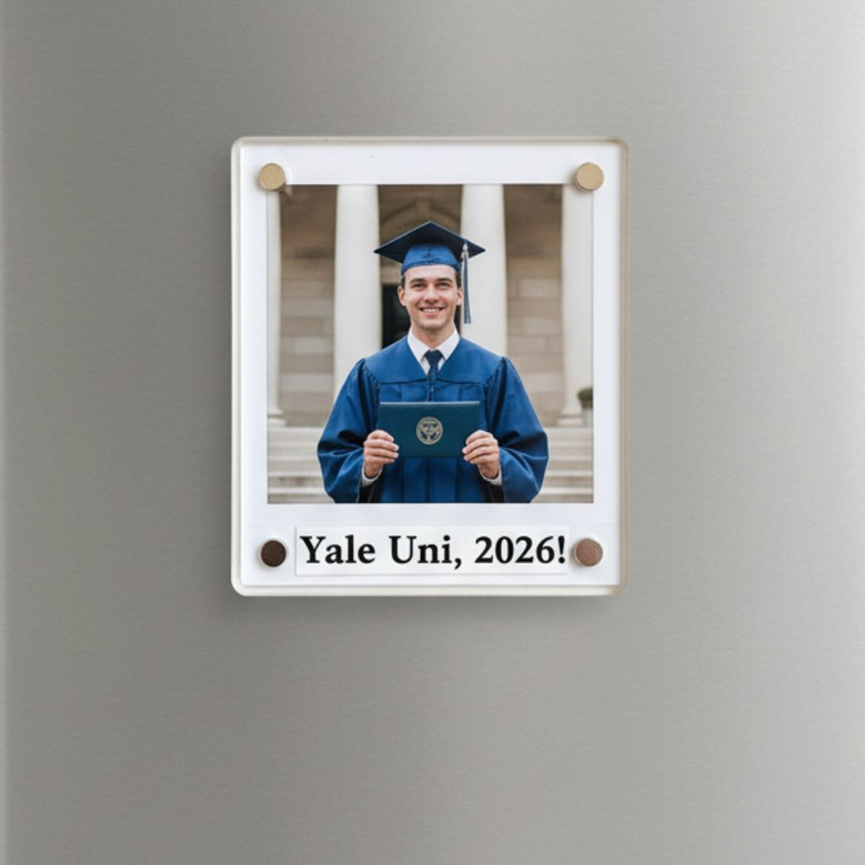 Yale 2026 Journey Custom Name Acrylic Photo Magnet Keepsake