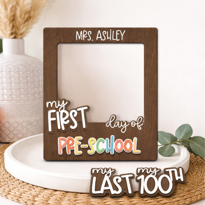 Celebrate Every Milestone - 3D School Year Photo Frame Prop Celebrate Every Milestone - 3D School Year Photo Frame Prop